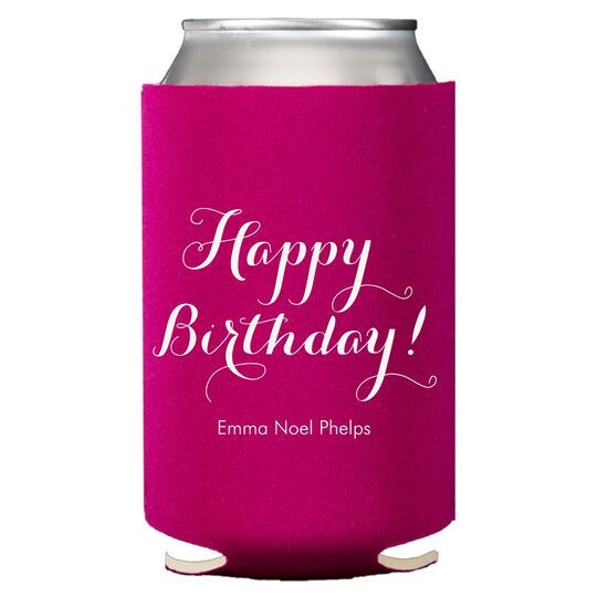 Darling Happy Birthday Collapsible Koozies